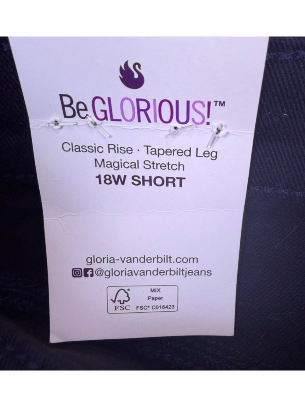 Gloria Vanderbilt Womens Amanda Jeans Straight Leg Plus Size 18WS image 6
